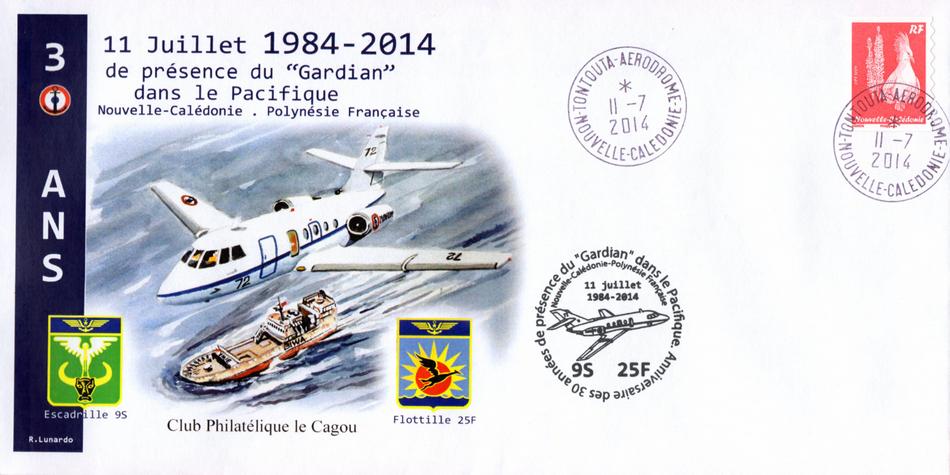 enveloppe évènementielle Club Philatélique Le Cagou Club Philatélique Le Cagou - 30 ans de présence du Gardian enveloppe évènementielle Club Philatélique Le Cagou Club Philatélique Le Cagou - 30 ans de présence du Gardian