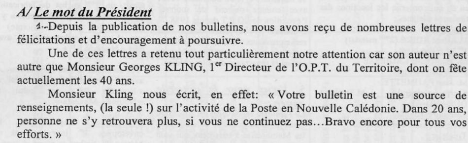 Club Philatélique Le Cagou - Bulletin de liaison du cagou