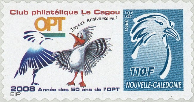 Timbre-poste personnalisé Club Philatélique Le Cagou