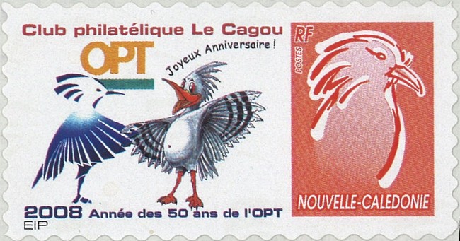 Timbre-poste personnalisé Club Philatélique Le Cagou