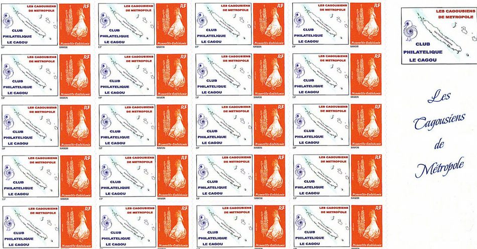 Timbre-poste personnalisé Club Philatélique Le Cagou
