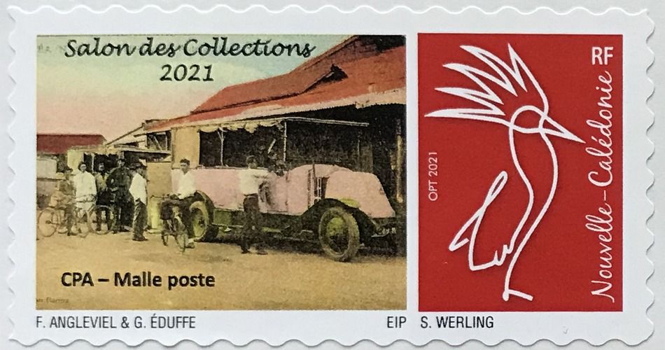 Timbre-poste personnalis&eacute; Club Philat&eacute;lique Le Cagou - S&eacute;rie Angleviel