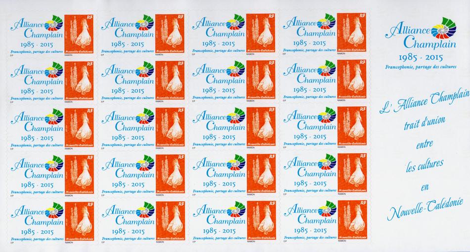 Timbre-poste personnalisé Club Philatélique Le Cagou - Alliance Champlain