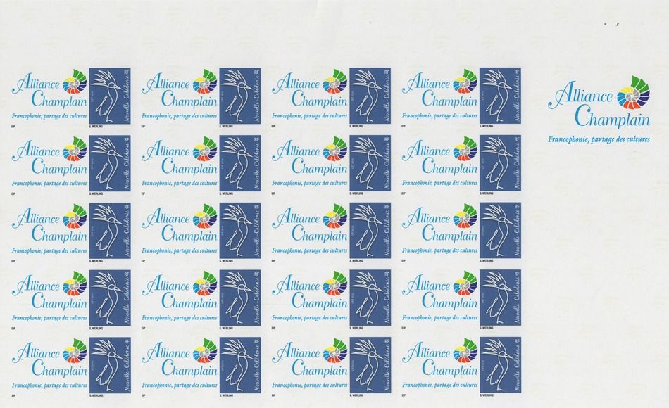 Timbre-poste personnalis&eacute; Club Philat&eacute;lique Le Cagou - Alliance Champlain