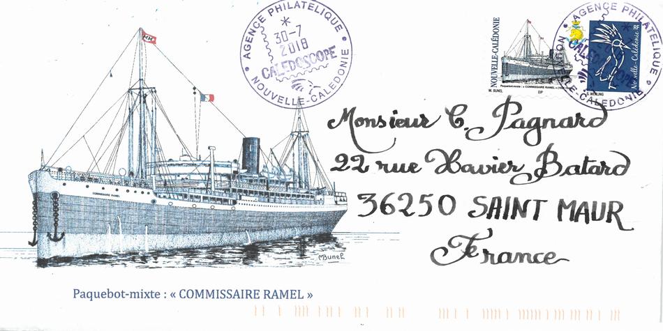 Timbre-poste personnalisé Club Philatélique Le Cagou - Maurice Bunel