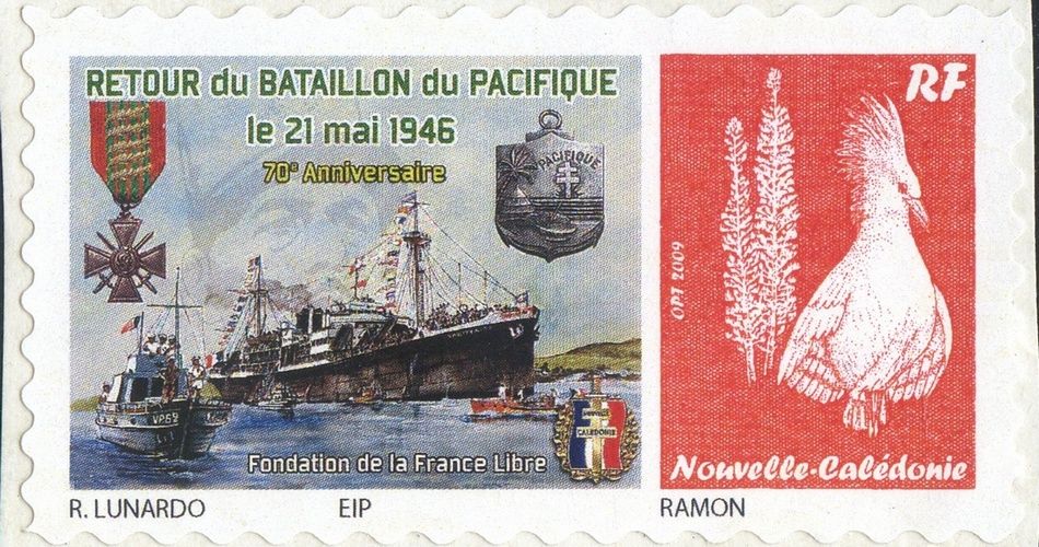 Timbre-poste personnalisé Club Philatélique Le Cagou - Escadron 