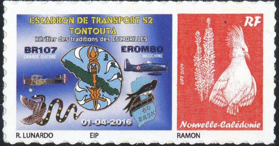 Timbre-poste personnalis&eacute; Club Philat&eacute;lique Le Cagou - Escadron 