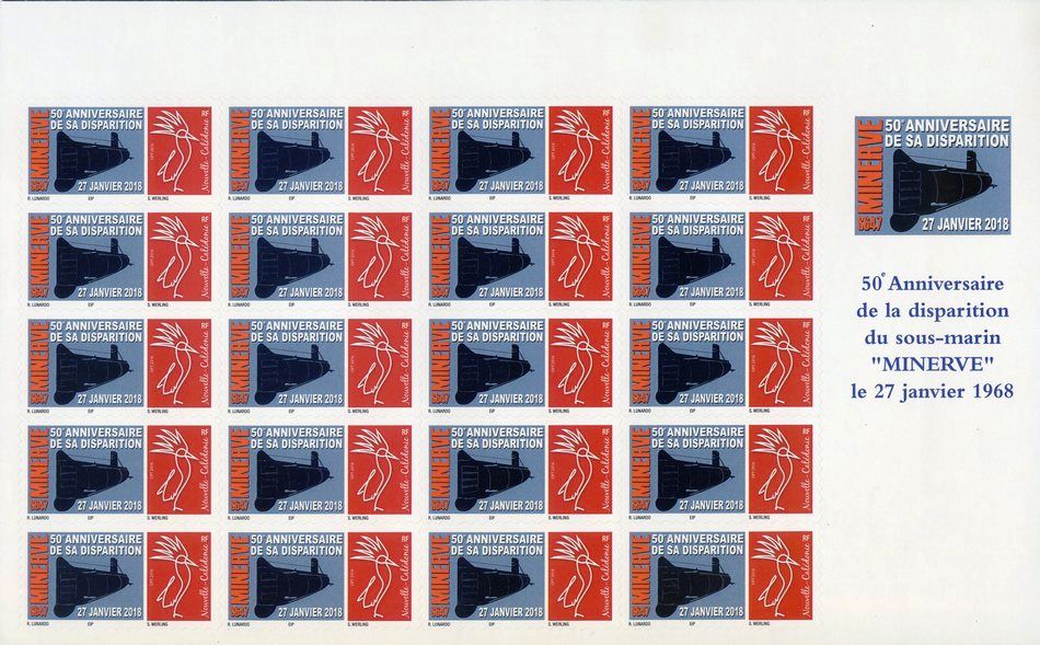 Timbre-poste personnalisé Club Philatélique Le Cagou - Lunardo - Minerve Timbre-poste personnalisé Club Philatélique Le Cagou - Lunardo - Minerve