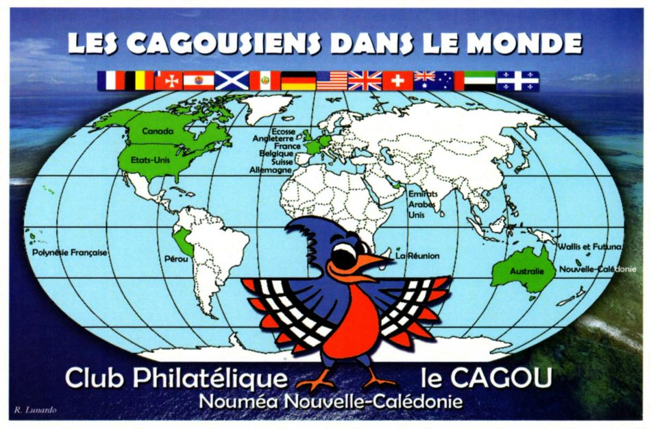 Club Philatélique Le Cagou - Les Cagousiens dans le monde