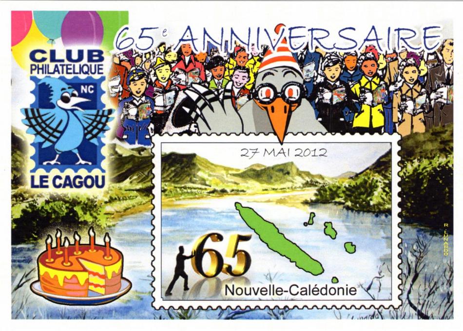 Carte  éditée pour 65e anniversaire du Club