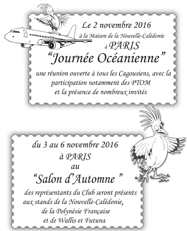 Club Philatélique Le Cagou - Journée océanienne 2016