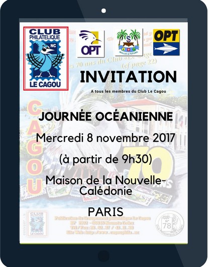 Club Philatélique Le Cagou - journée océanienne 2017