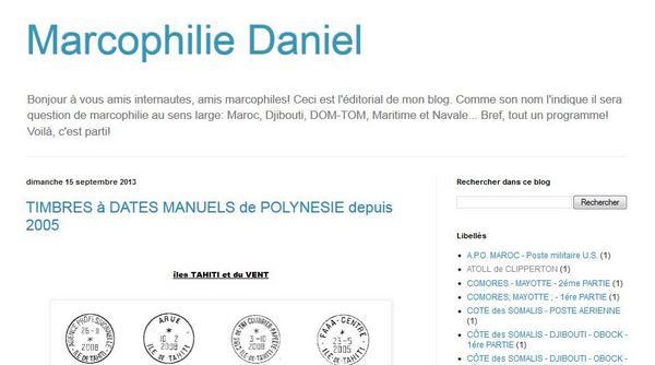 Club philatélique Le Cagou - Marcophilie Daniel